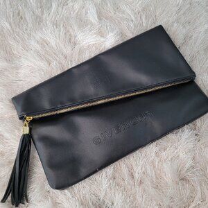 Luxury Convertible Clutch Wristlet Crossbody Purse Bag Black